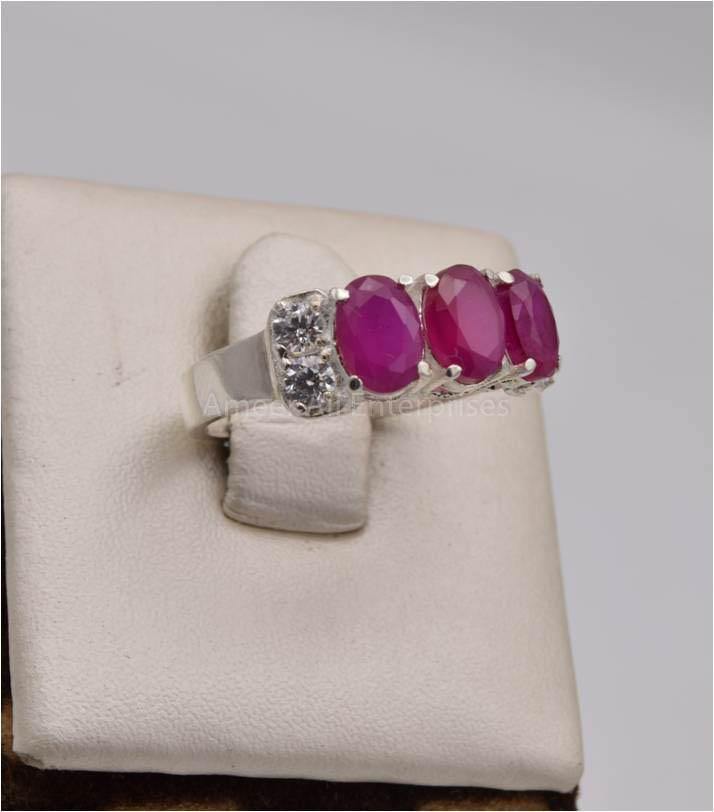 AAE 2526 Chandi Ring 925, Stone: Zircon - AmeerAliEnterprises