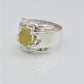 AAE 6680 Chandi Ring 925, Stone: Pukhraj