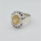 AAE 6641 Chandi Ring 925, Stone: Pukhraj