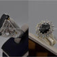 Silver Couple Rings: Pair 38,  Stone: Zircon - AmeerAliEnterprises