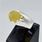 AAE 6672 Chandi Ring 925, Stone: Yellow Aqeeq
