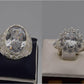 Silver Couple Rings: Pair 54,  Stone: Zircon - AmeerAliEnterprises