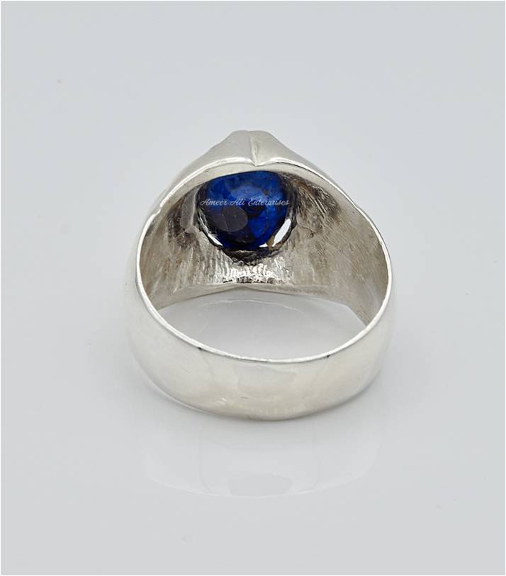 AAE 6658 Chandi Ring 925, Stone: Neelam