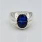 AAE 6658 Chandi Ring 925, Stone: Neelam