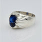 AAE 6658 Chandi Ring 925, Stone: Neelam