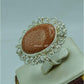 AAE 5725 Chandi Ring 925, Stone: Sun Sitara - AmeerAliEnterprises