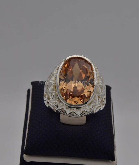 AAE 7720 Chandi Ring 925, Stone: Zircon - AmeerAliEnterprises