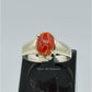 AAE 9984 Chandi Ring 925, Stone: Marjan (Coral)