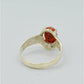 AAE 9984 Chandi Ring 925, Stone: Marjan (Coral)