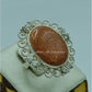AAE 5725 Chandi Ring 925, Stone: Sun Sitara - AmeerAliEnterprises