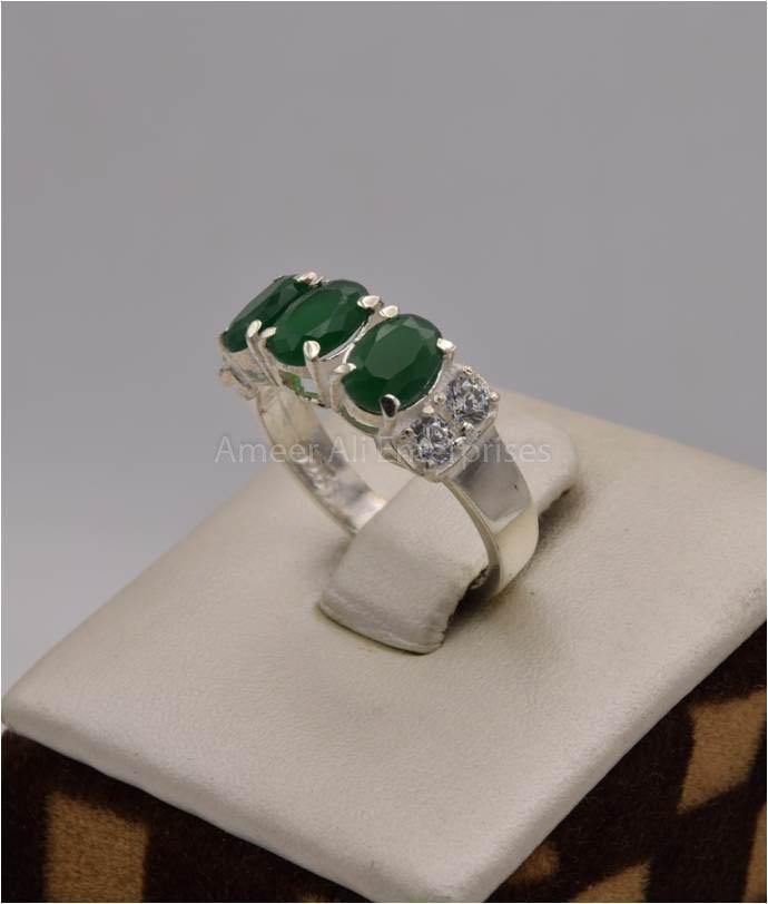 AAE 2523 Chandi Ring 925, Stone: Zircon - AmeerAliEnterprises