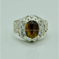 AAE 6903 Chandi Ring 925, Stone: Tiger's Eye