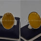 Silver Couple Rings: Pair 58, Stone: Yellow Aqeeq (Agate) - AmeerAliEnterprises