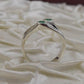AAE 9809 Chandi Ring 925, Stone Emerald (Zamurd) - AmeerAliEnterprises