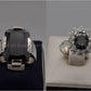 Silver Couple Rings: Pair 34,  Stone: Zircon - AmeerAliEnterprises