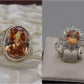 Silver Couple Rings: Pair 37,  Stone: Zircon - AmeerAliEnterprises