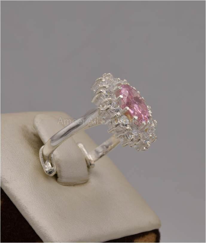 AAE 2409 Chandi Ring 925, Stone: Zircon - AmeerAliEnterprises