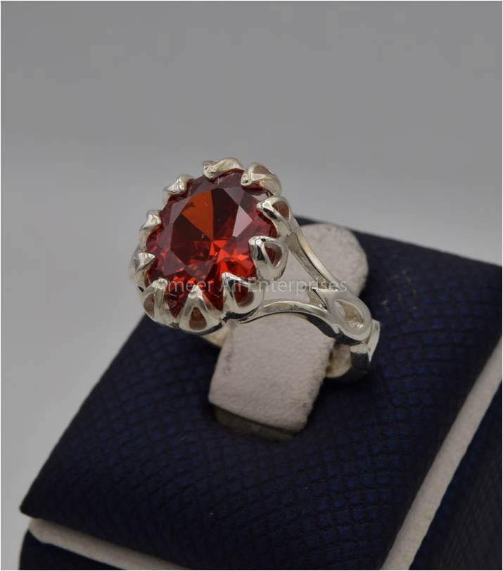 AAE 5630 Chandi Ring 925, Stone: Zircon - AmeerAliEnterprises