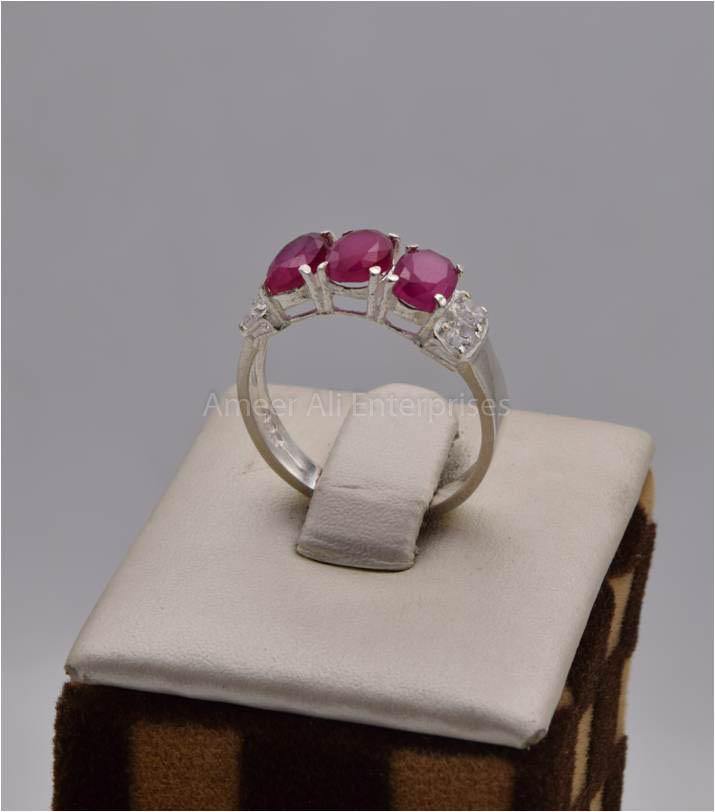 AAE 2526 Chandi Ring 925, Stone: Zircon - AmeerAliEnterprises